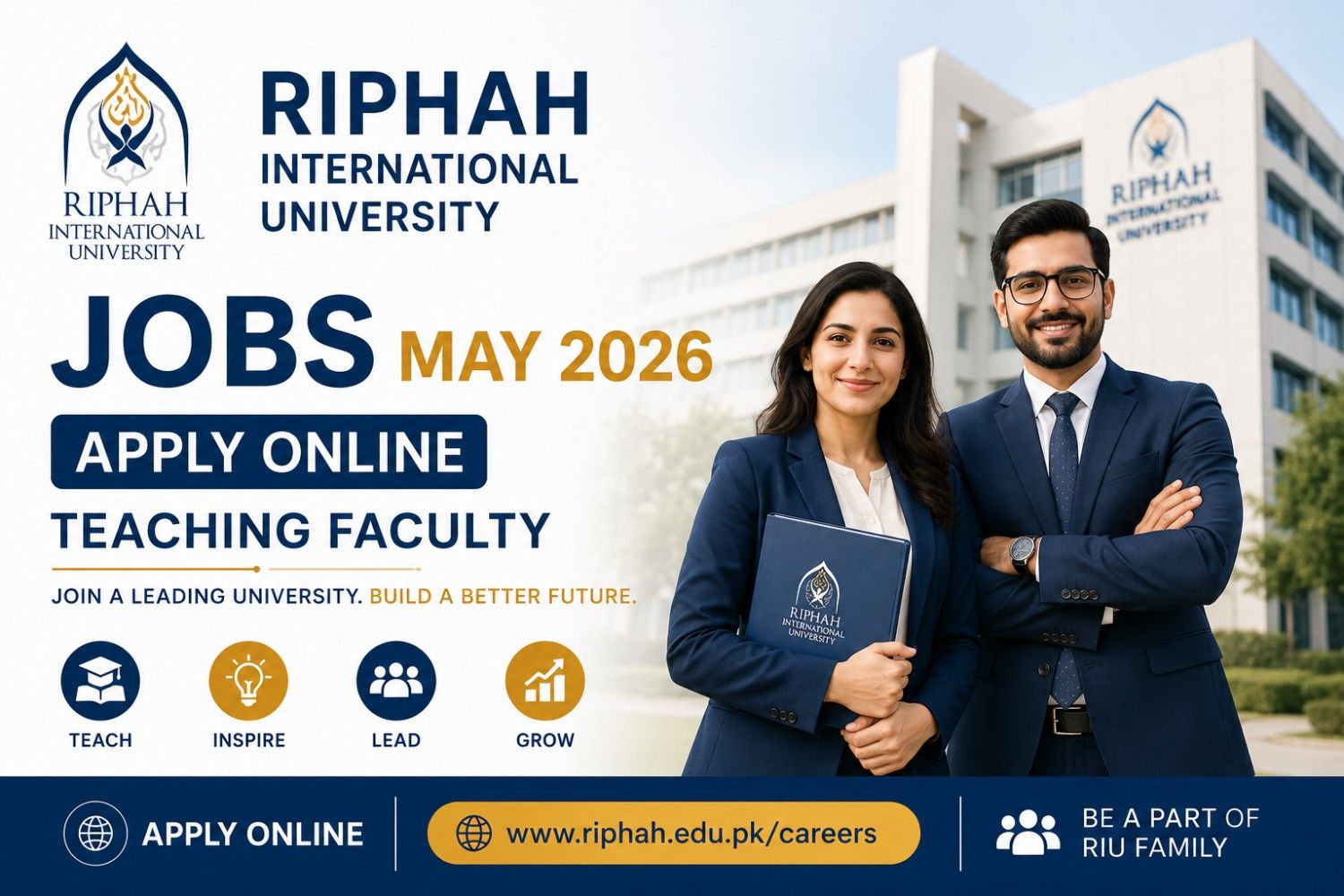 Riphah International University Jobs May 2026 Teaching Faculty Apply Online